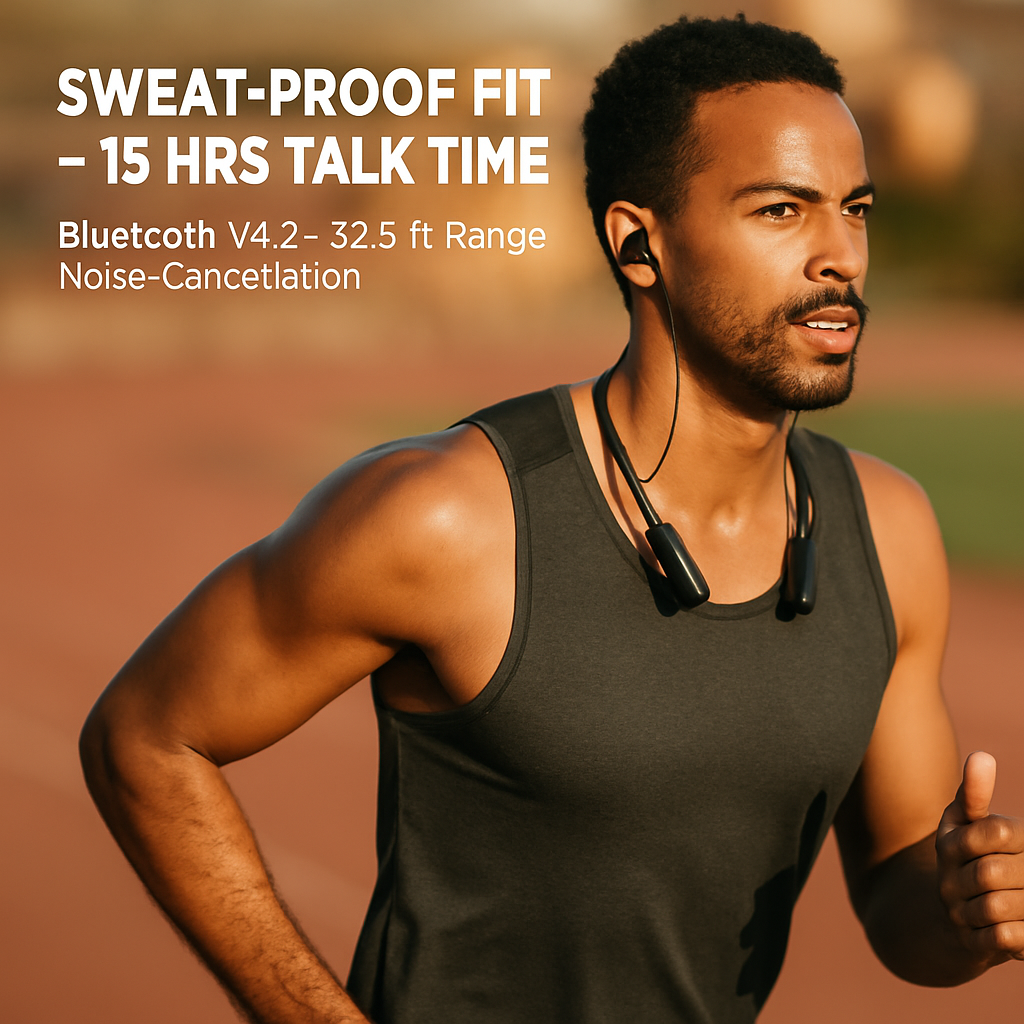Wireless Neckband Headphones for Sports and Calls