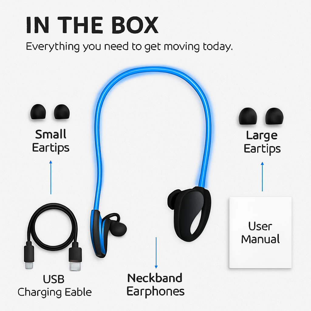Wireless Sports Headsets Neckband Earphones