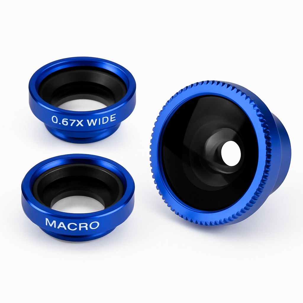 Phone Camera Lens Kit Magnetic 180°Fisheye Lens 0.67xWide Angle 10X Macro Lens for iPhone X /8/7/6s Samsung Galaxy S10/S9