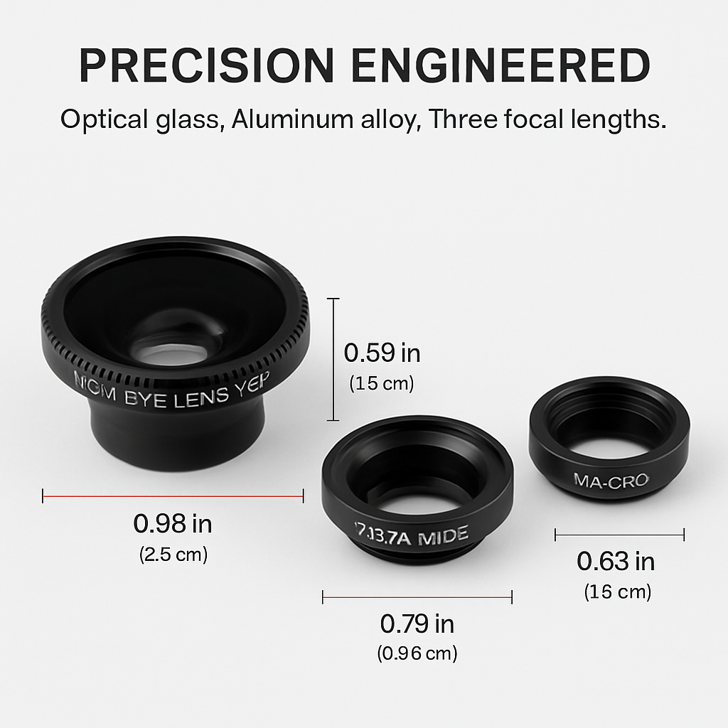 Phone Camera Lens Kit Magnetic 180°Fisheye Lens 0.67xWide Angle 10X Macro Lens for iPhone X /8/7/6s Samsung Galaxy S10/S9