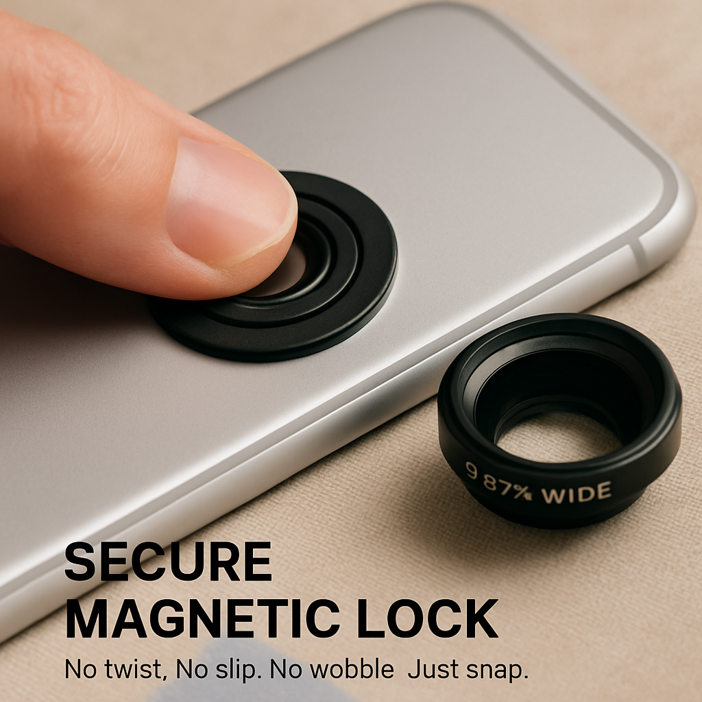 Phone Camera Lens Kit Magnetic 180°Fisheye Lens 0.67xWide Angle 10X Macro Lens for iPhone X /8/7/6s Samsung Galaxy S10/S9