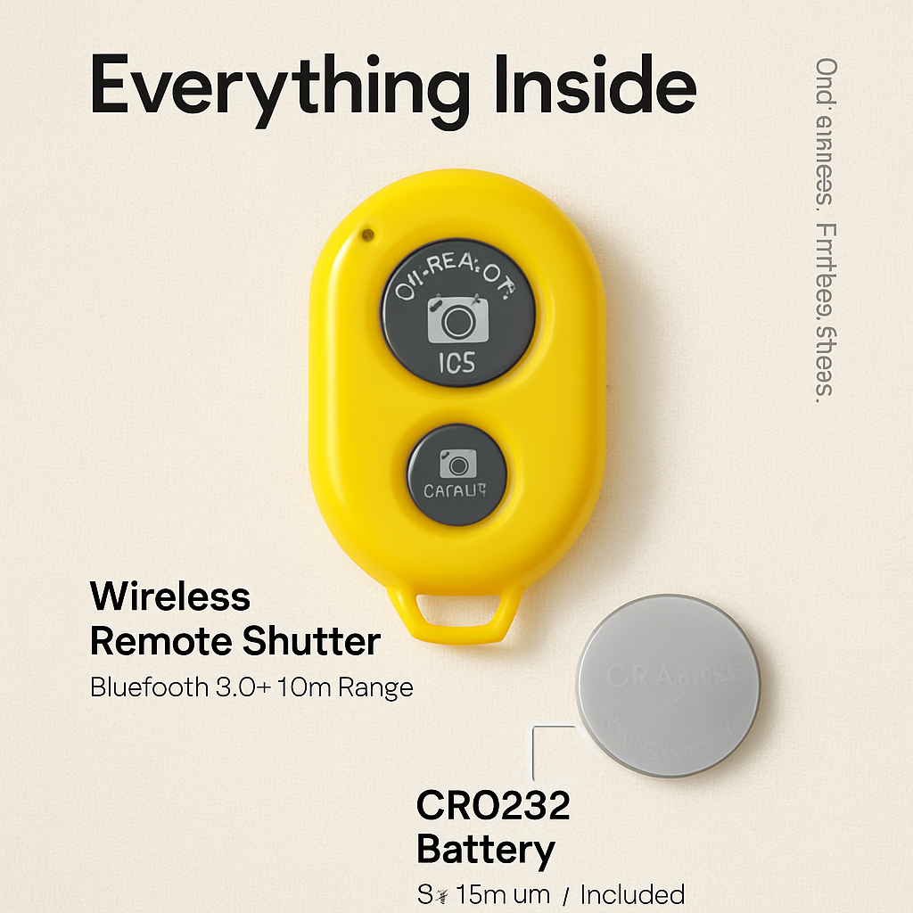 Unique Wireless Shutter Remote Controller for Android and iOS Devices