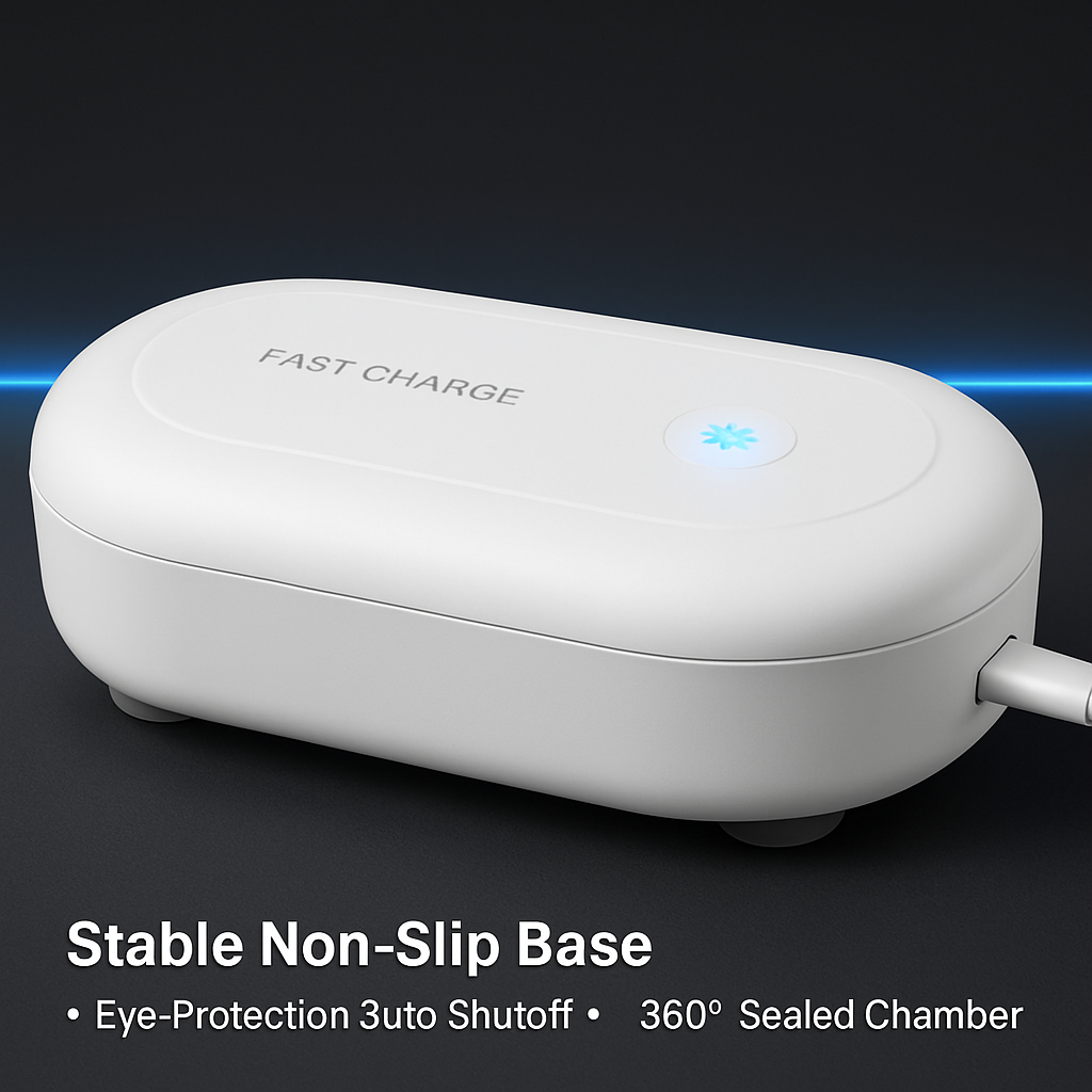 UV Light Phone Sanitizer Box with Wireless Charging