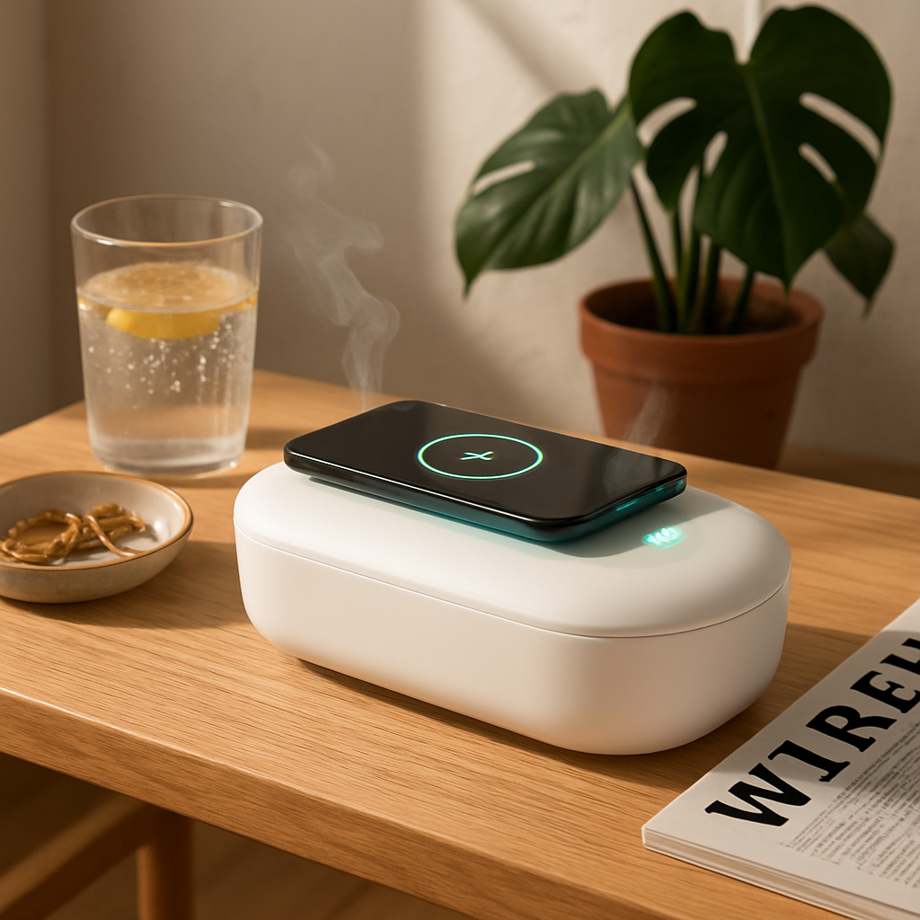 UV Light Phone Sanitizer Box with Wireless Charging
