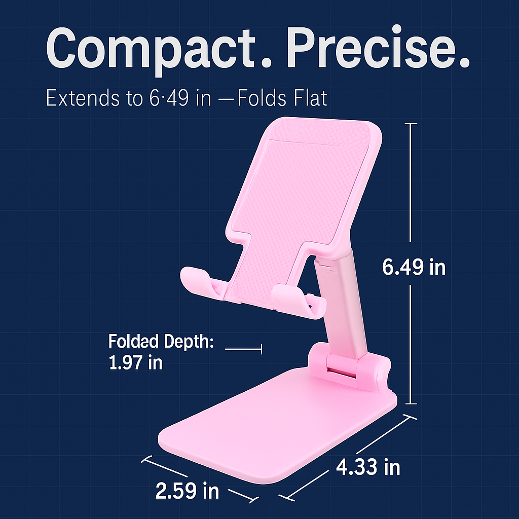 Foldable Desktop Phone Stand with Adjustable Angle