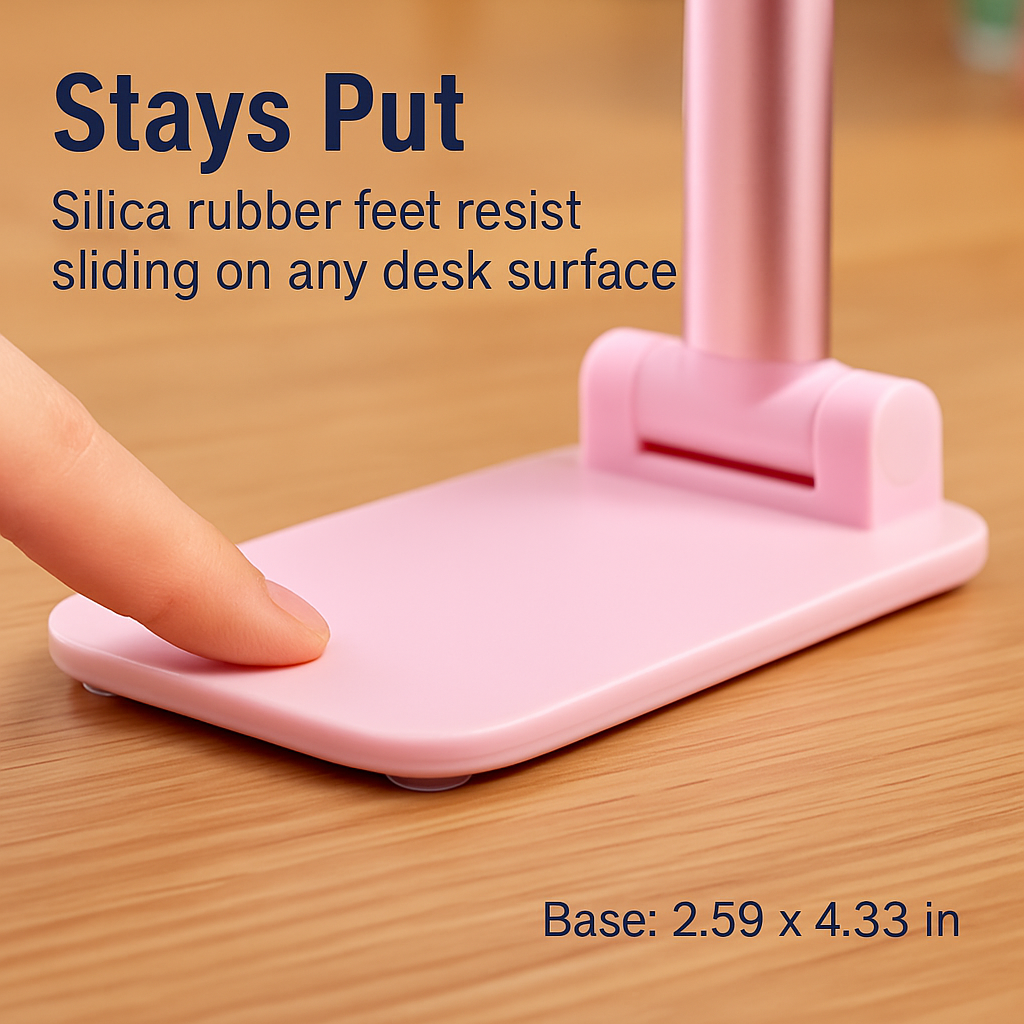 Foldable Desktop Phone Stand with Adjustable Angle