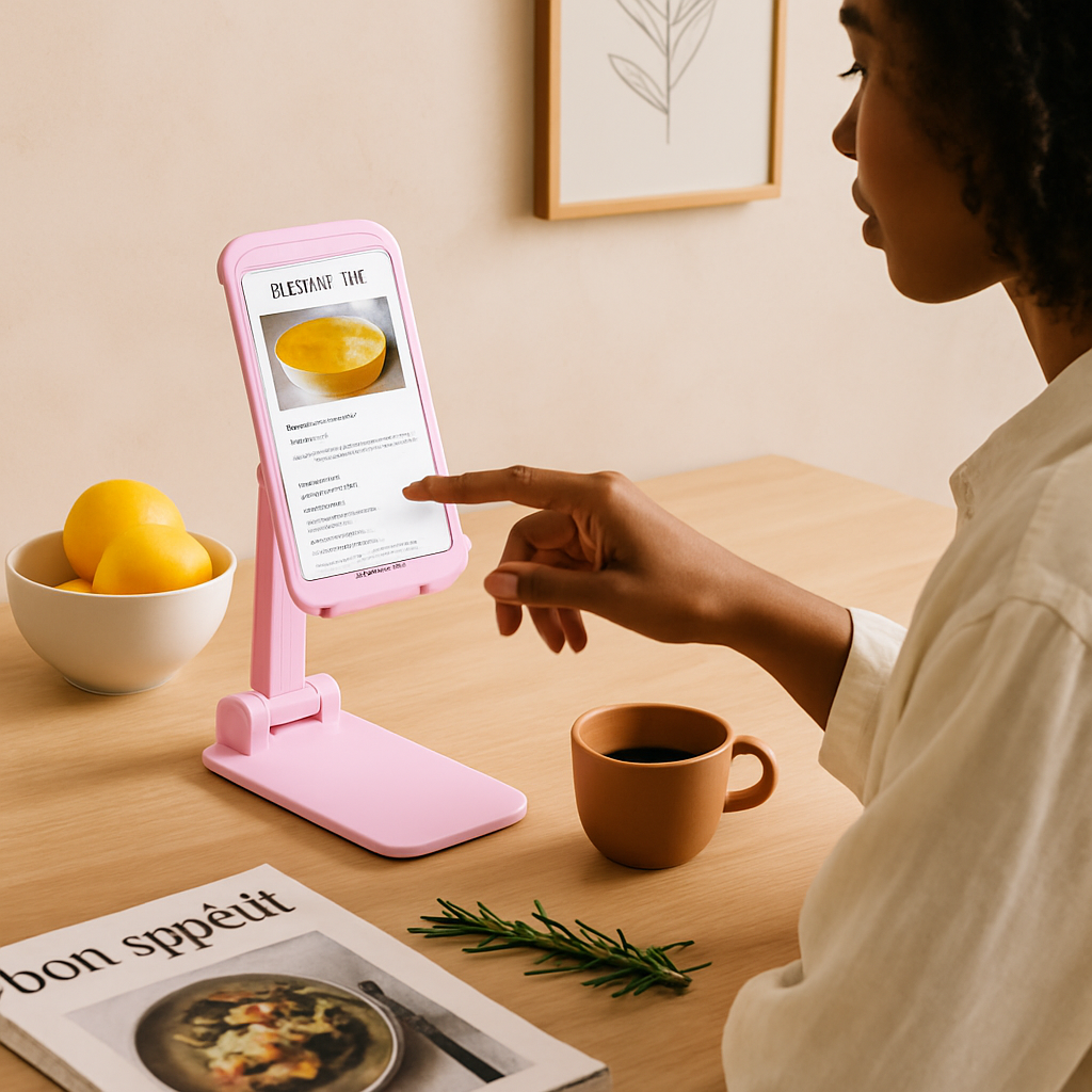 Foldable Desktop Phone Stand with Adjustable Angle