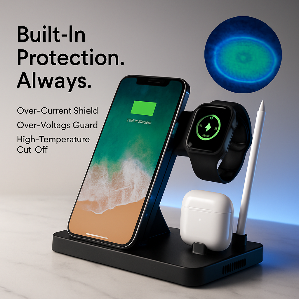 4 in 1 Wireless Charger Foldable Stand for iPhone and Watch