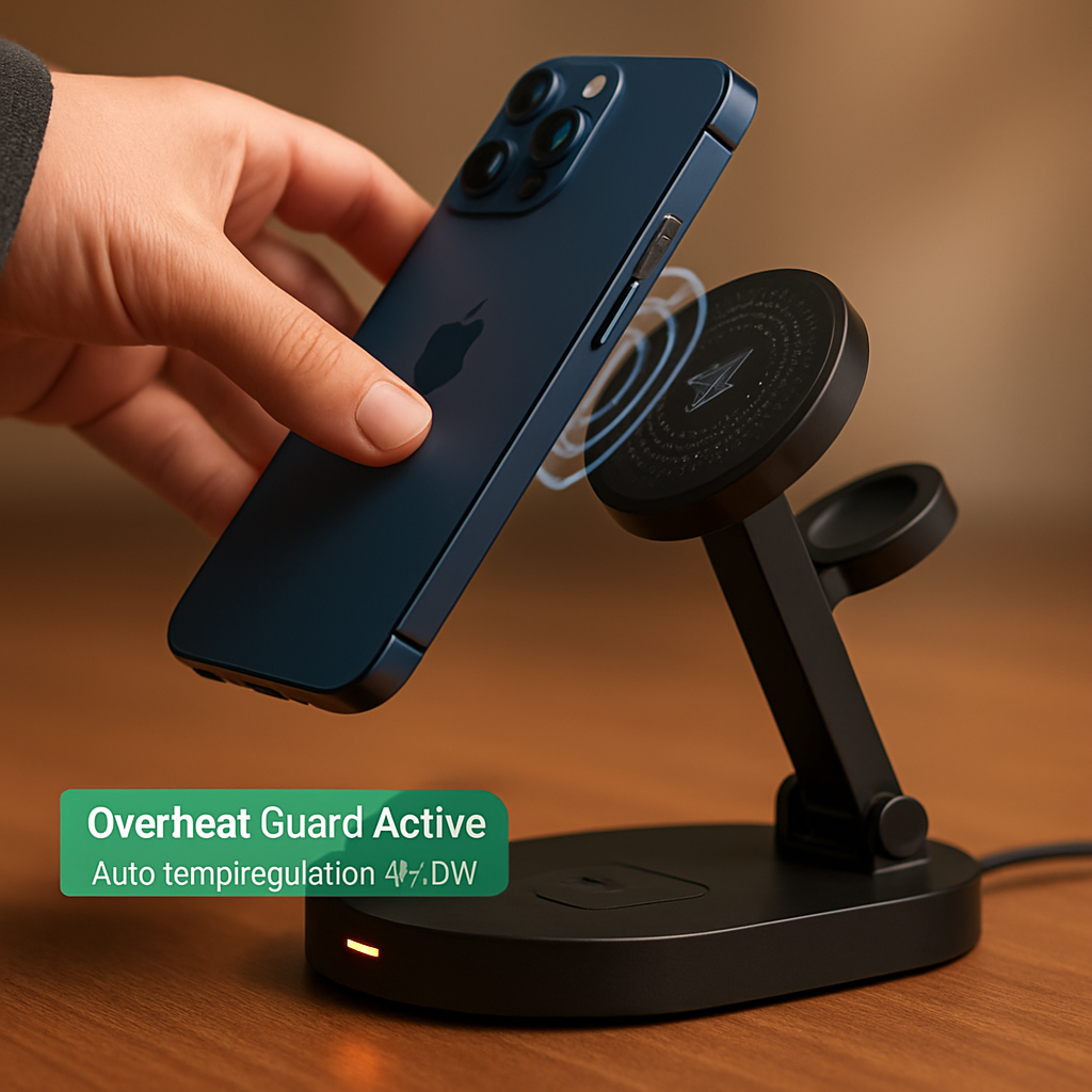 4-in-1 Magnetic Wireless Charging Dock for iPhone & Watch