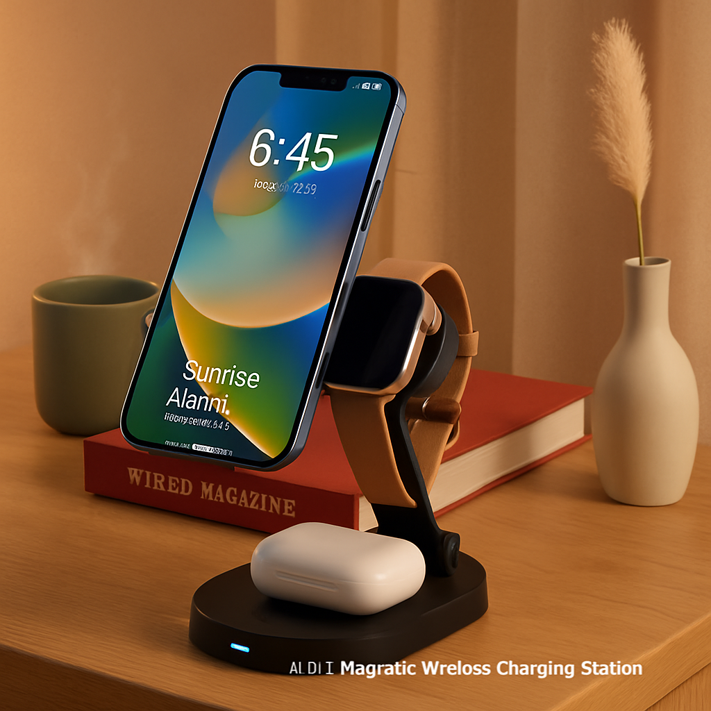 4-in-1 Magnetic Wireless Charging Dock for iPhone & Watch