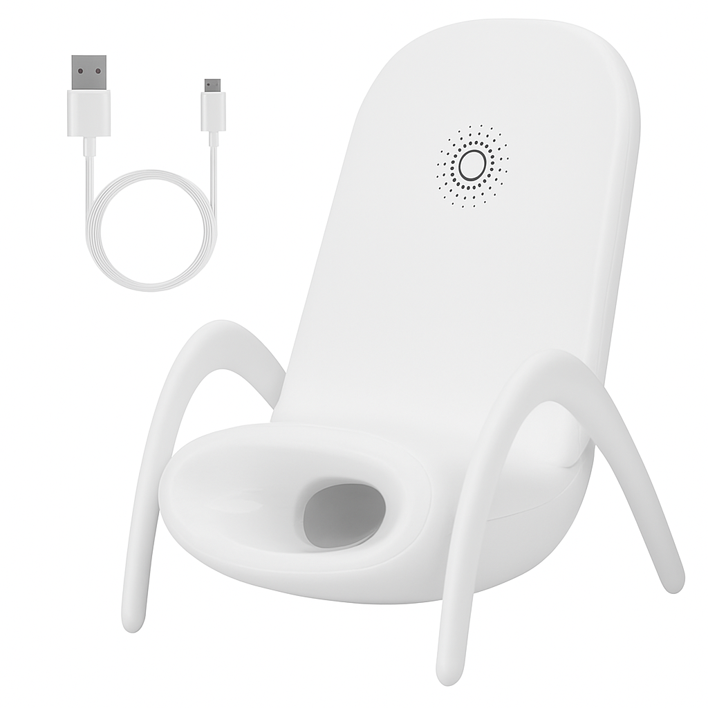 Portable Mini Chair Wireless Charger with Phone Holder