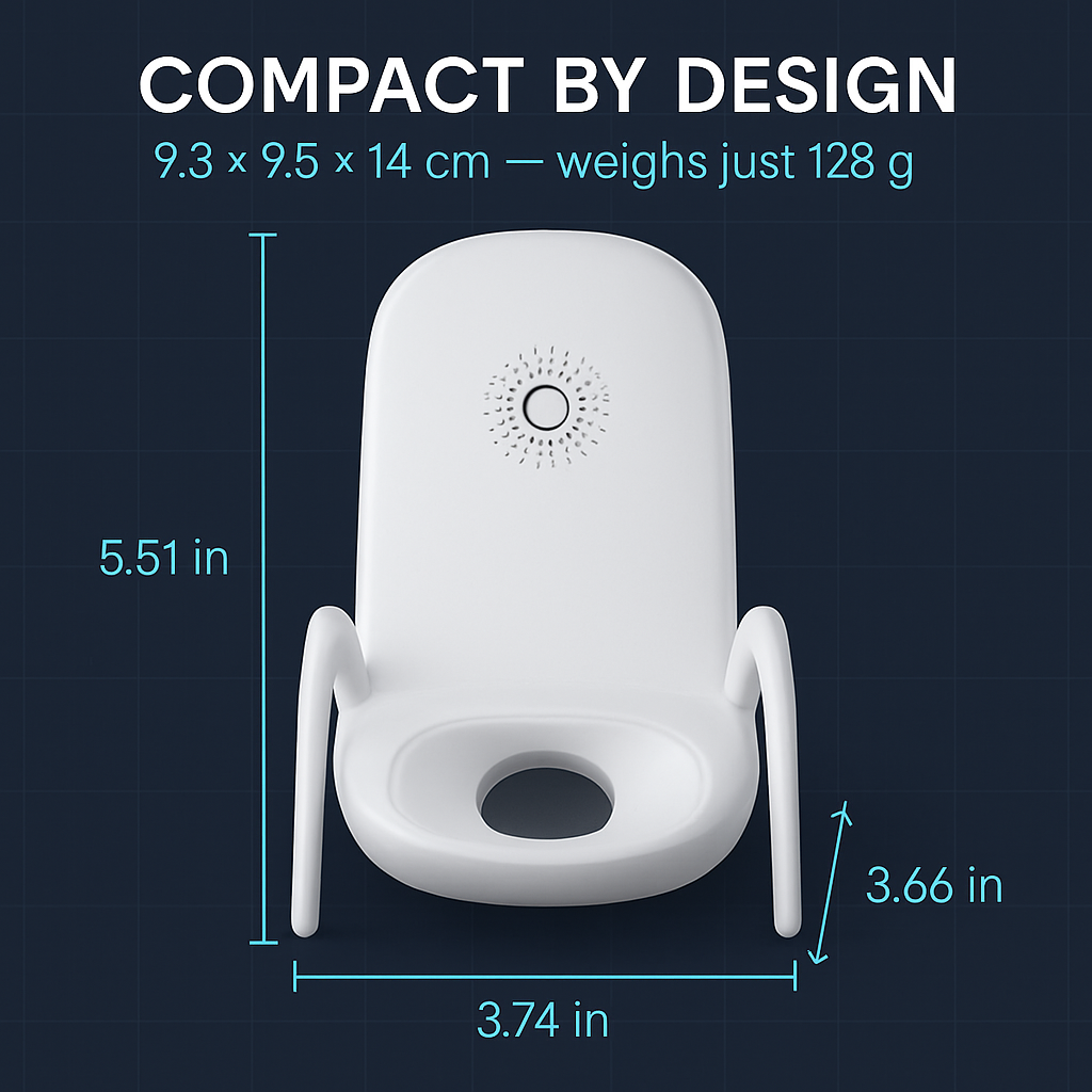 Portable Mini Chair Wireless Charger with Phone Holder