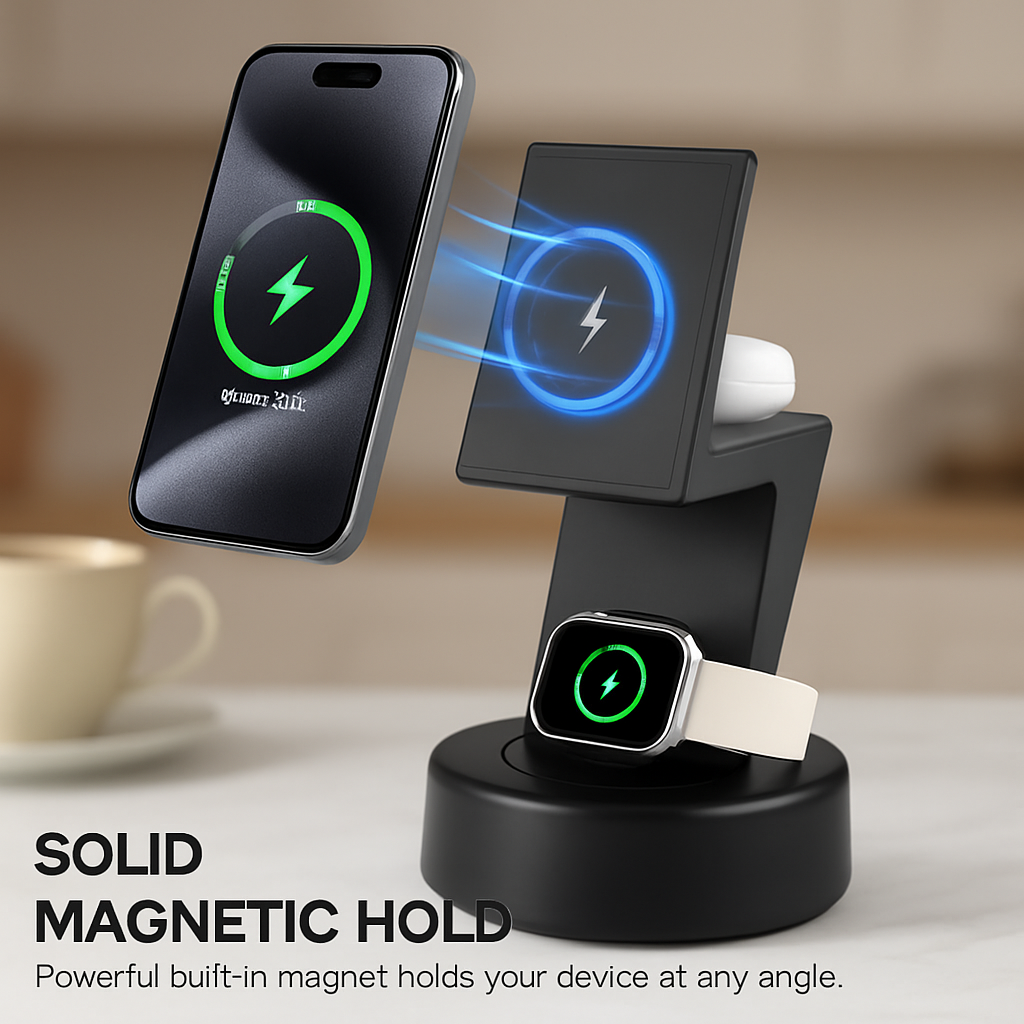 3-in-1 MagSafe Wireless Charger with RGB Lighting