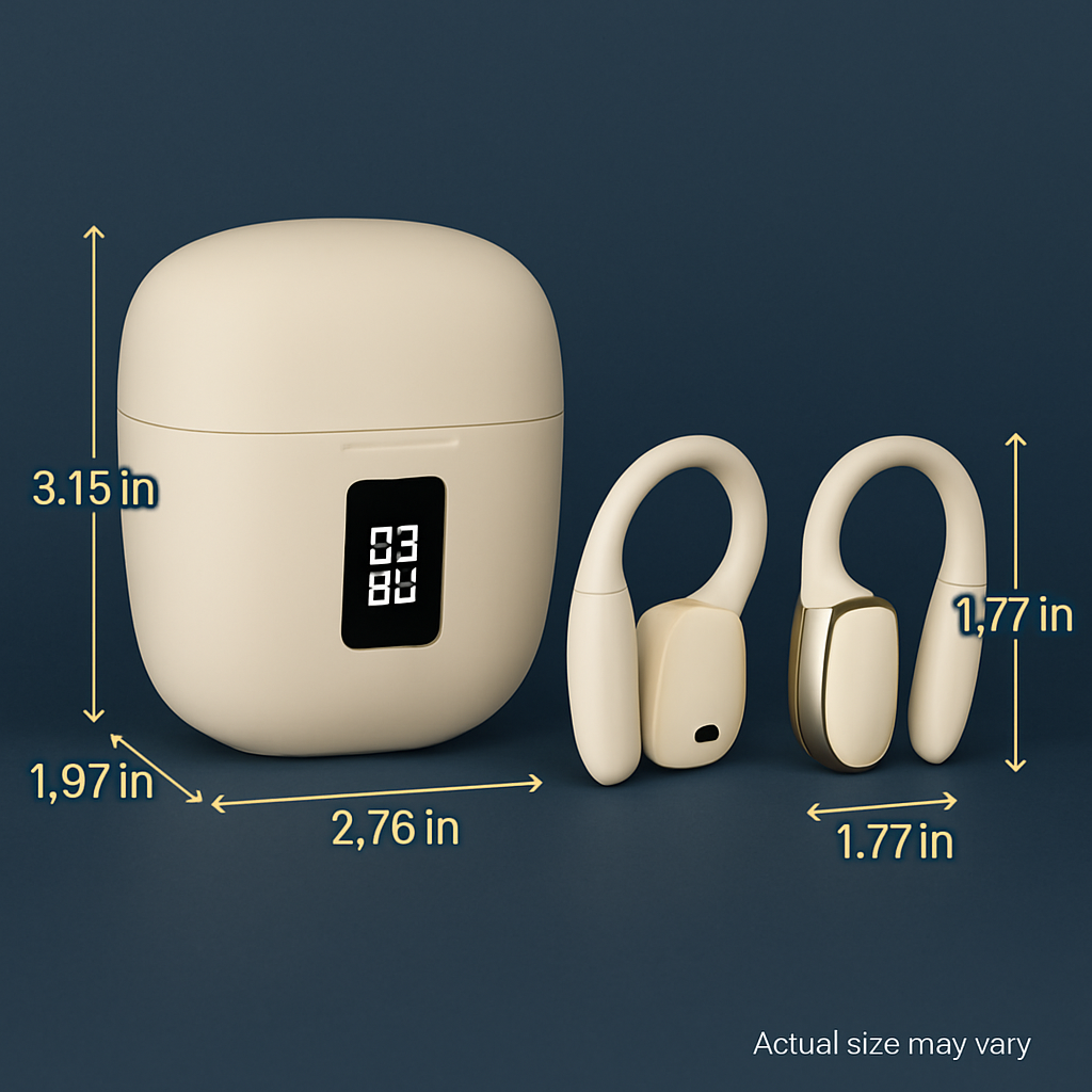 Open Ear Wireless Earbuds with Charging Case
