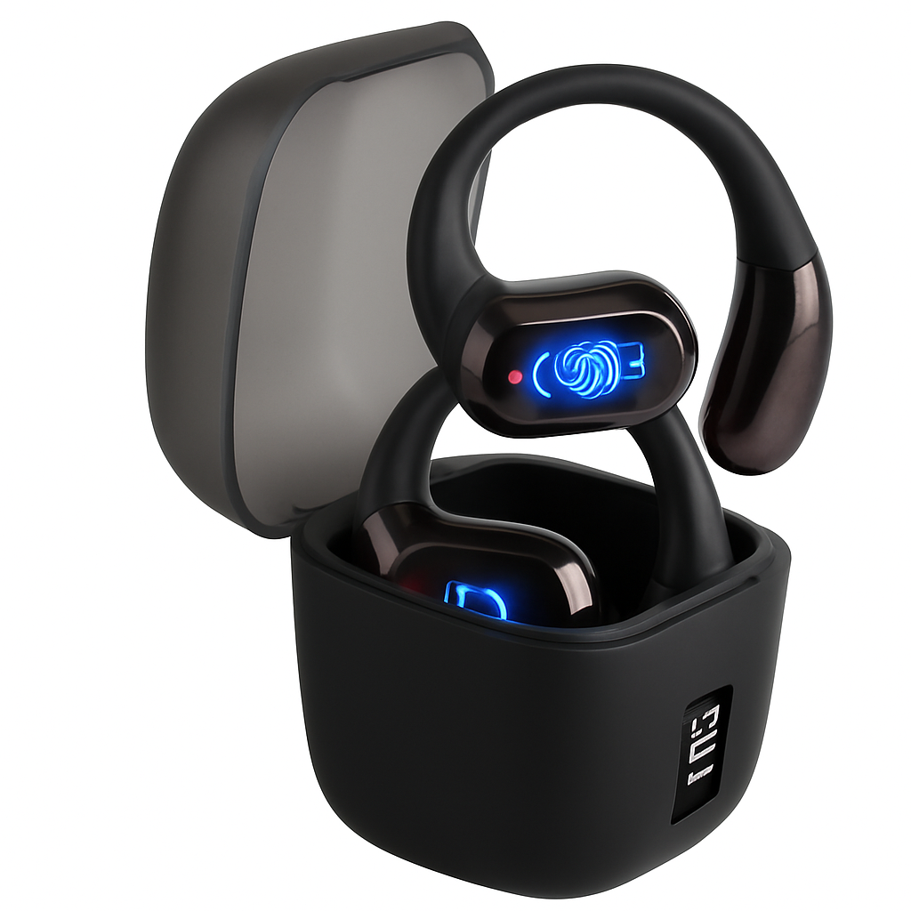 Open Ear Wireless Earbuds with Charging Case