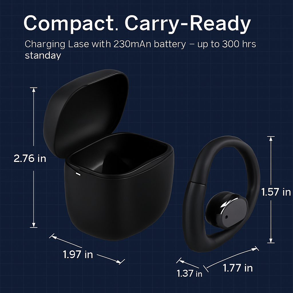 Open Ear Wireless Earbuds with Charging Case
