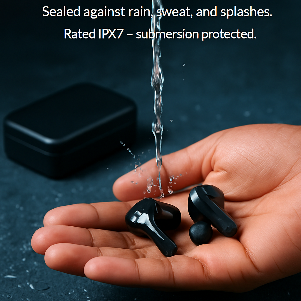 True Wireless Earbuds with Magnetic Charging Dock