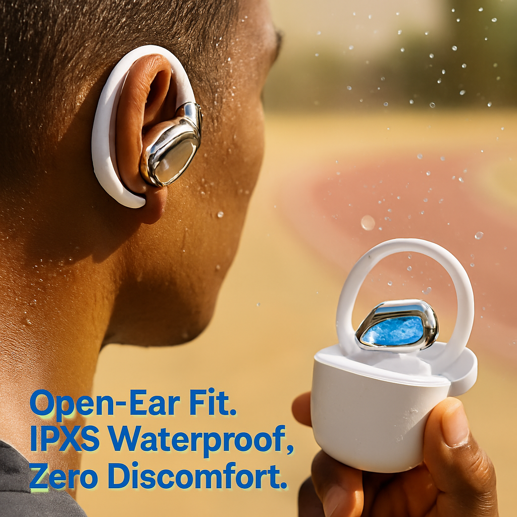 Open Ear Wireless Earbuds with Charging Case