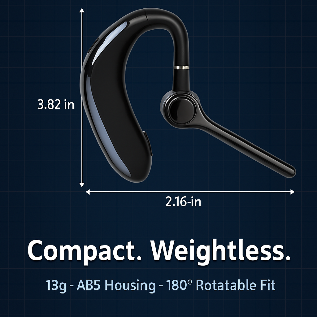 Earpiece ENC Wireless Earbuds for Business & Travel