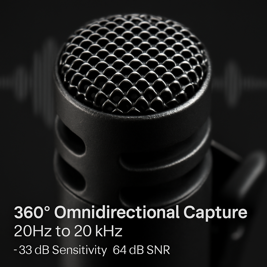 Wireless Clip-On Microphone with 3-in-1 Receiver – 2 Pack