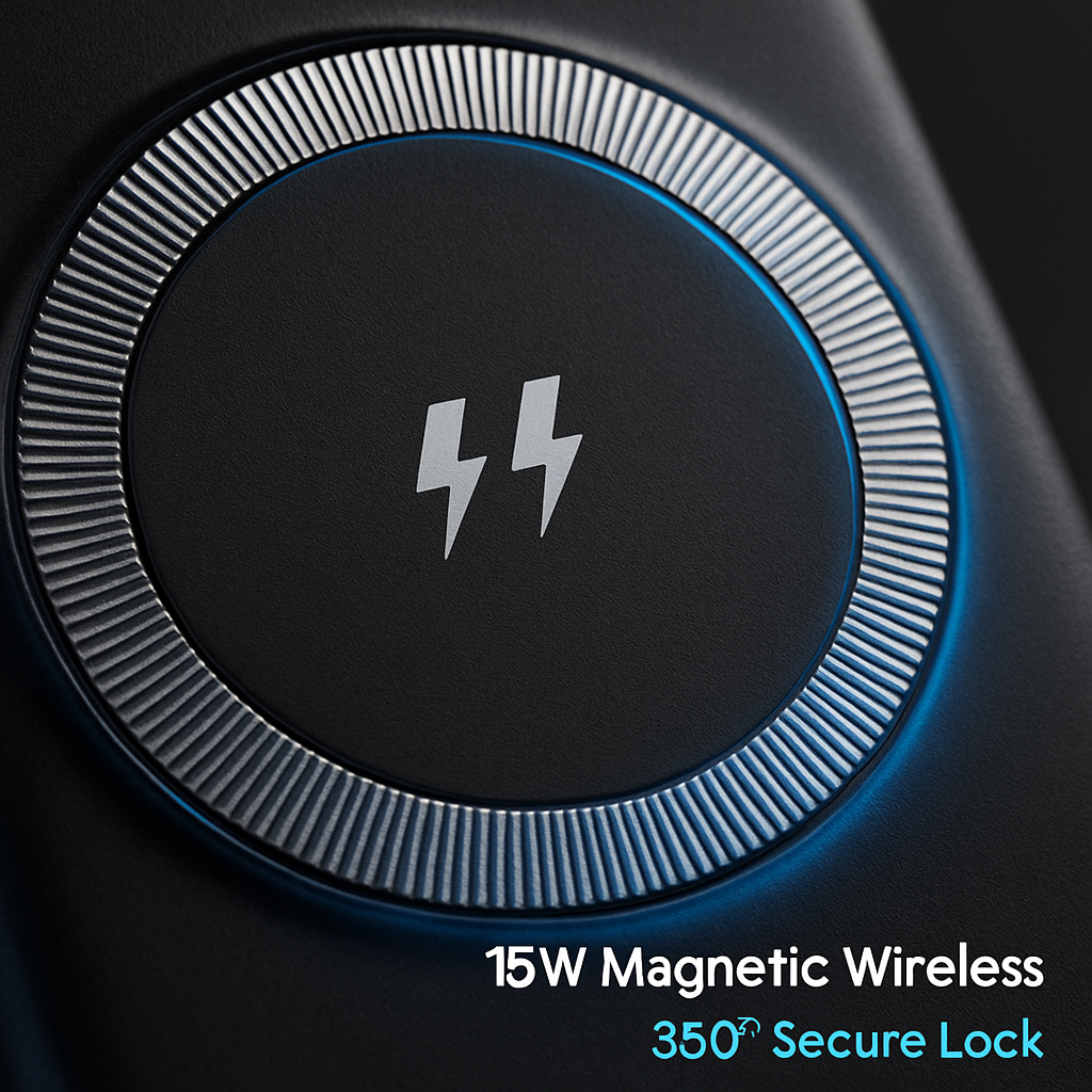 Magnetic Wireless Power Bank with Built-in Cable