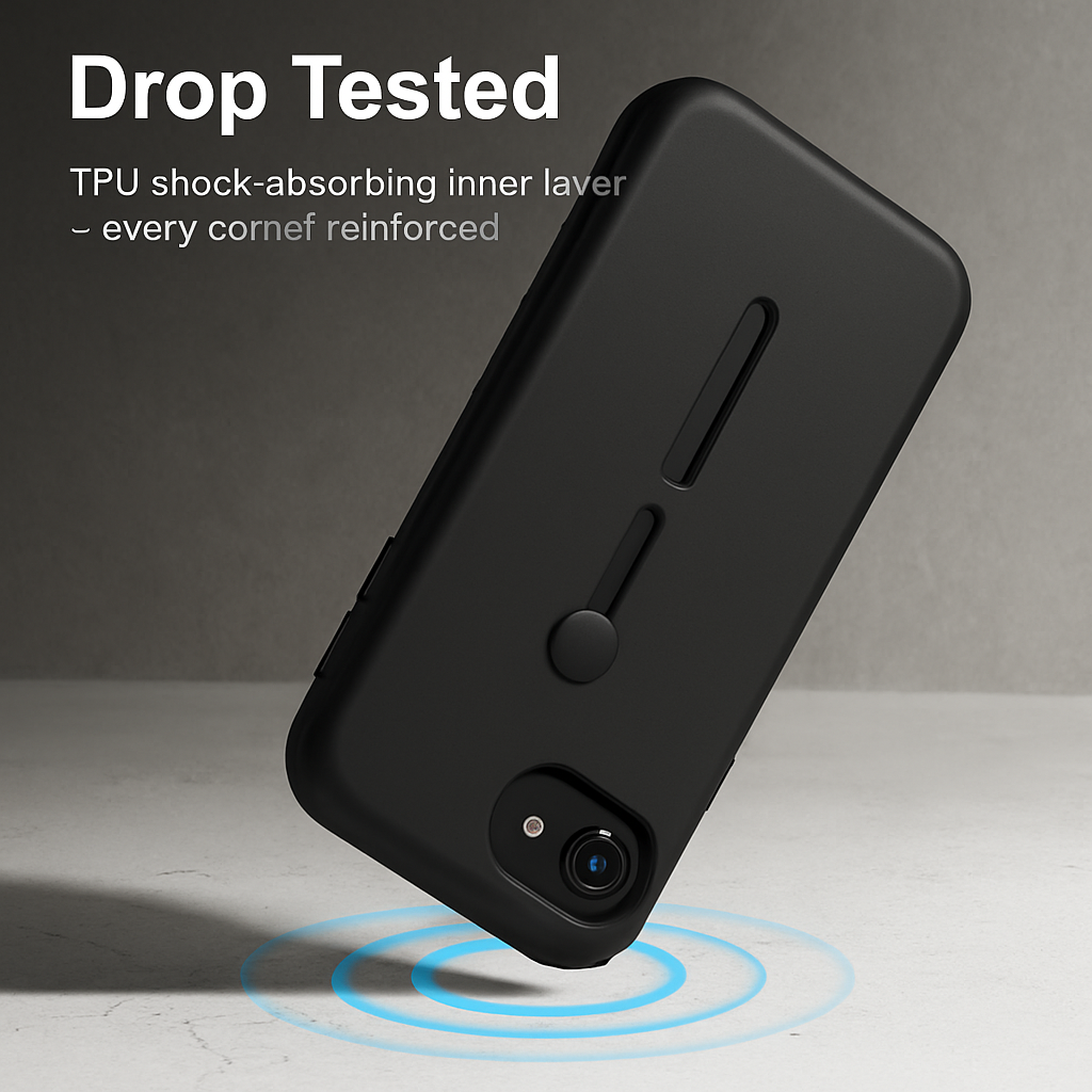 Finger Strap Phone Case with Kickstand for Secure Grip