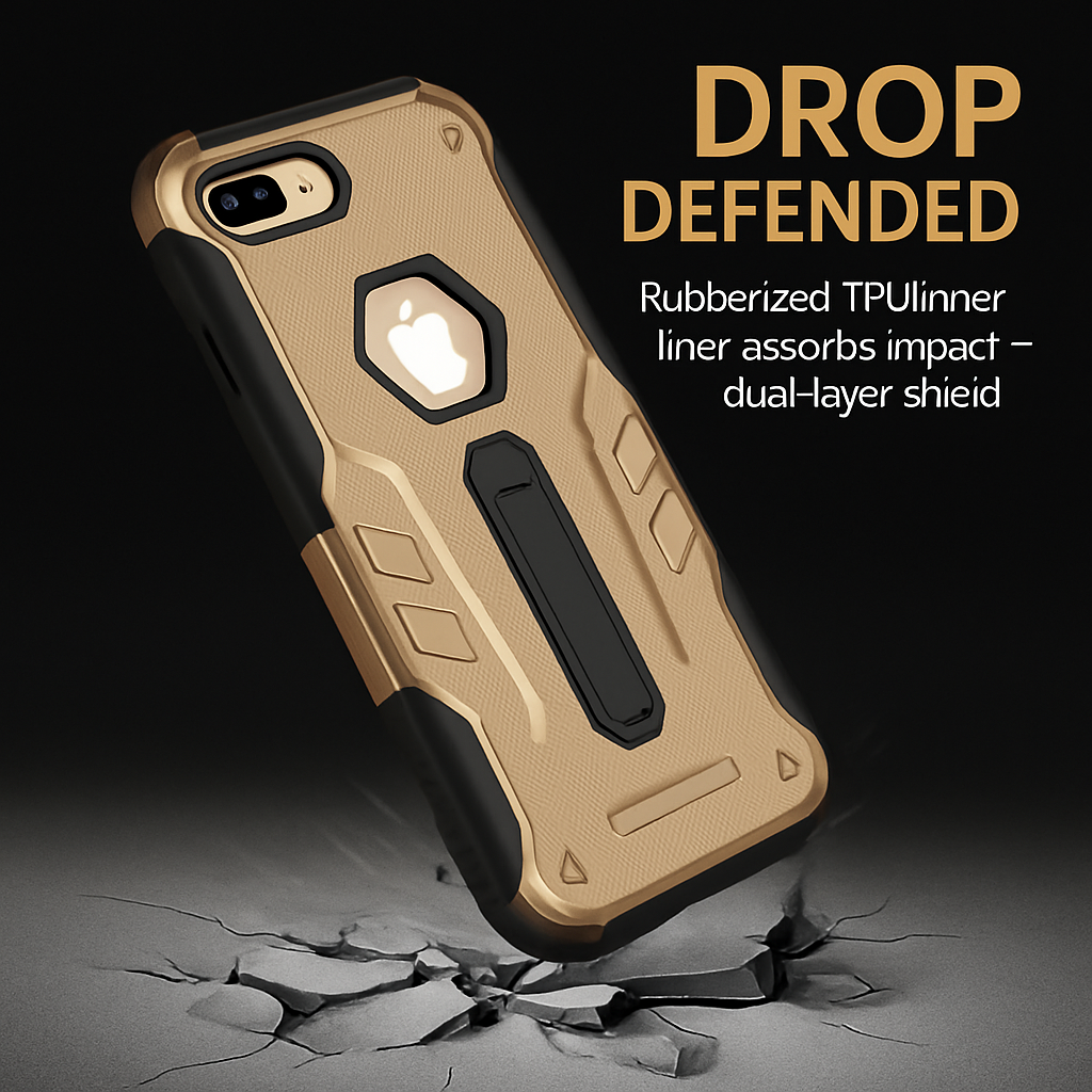 Rugged Case for iPhone 8 Plus - Durable Protection, Grippy