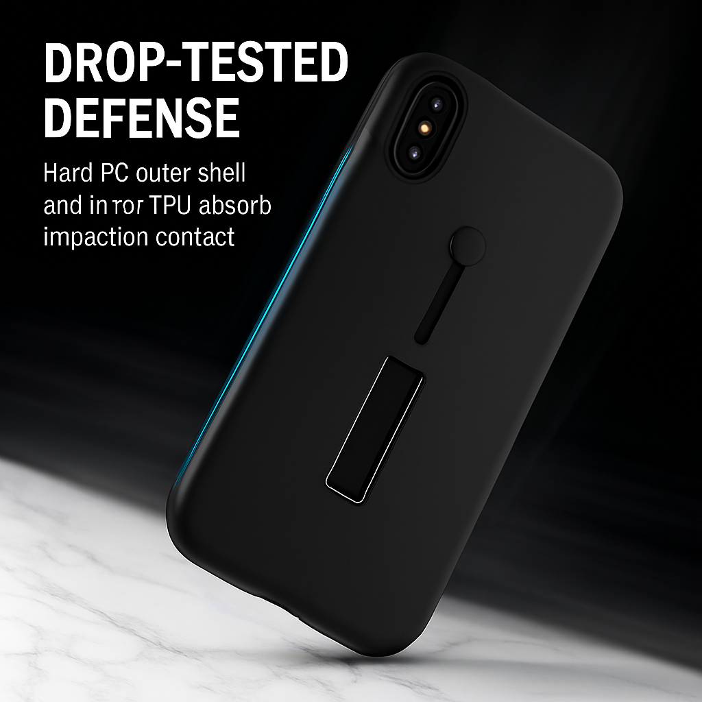 Finger Strap iPhone X Case with Kickstand