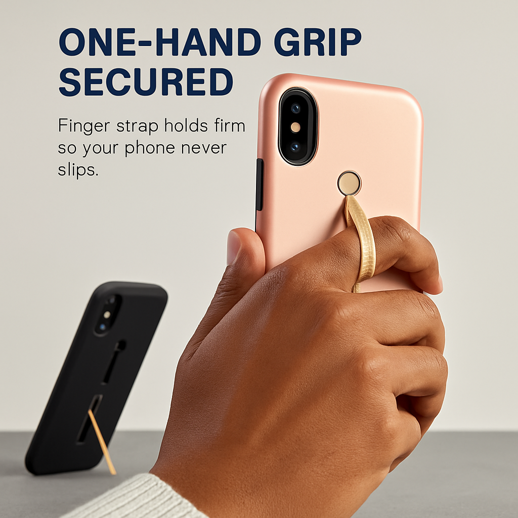 Finger Strap iPhone X Case with Kickstand