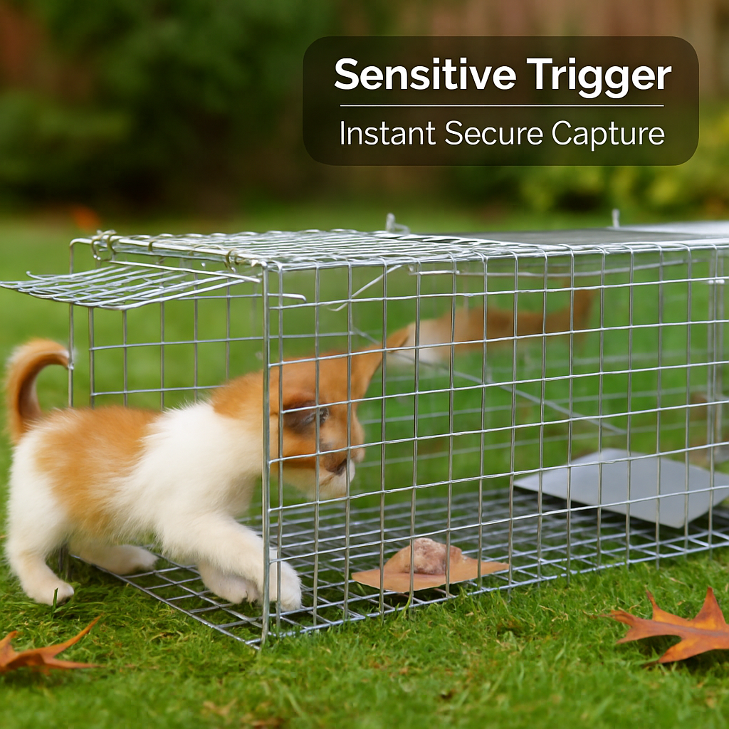 Cat Trap Cage: Humane Live Trap with Release