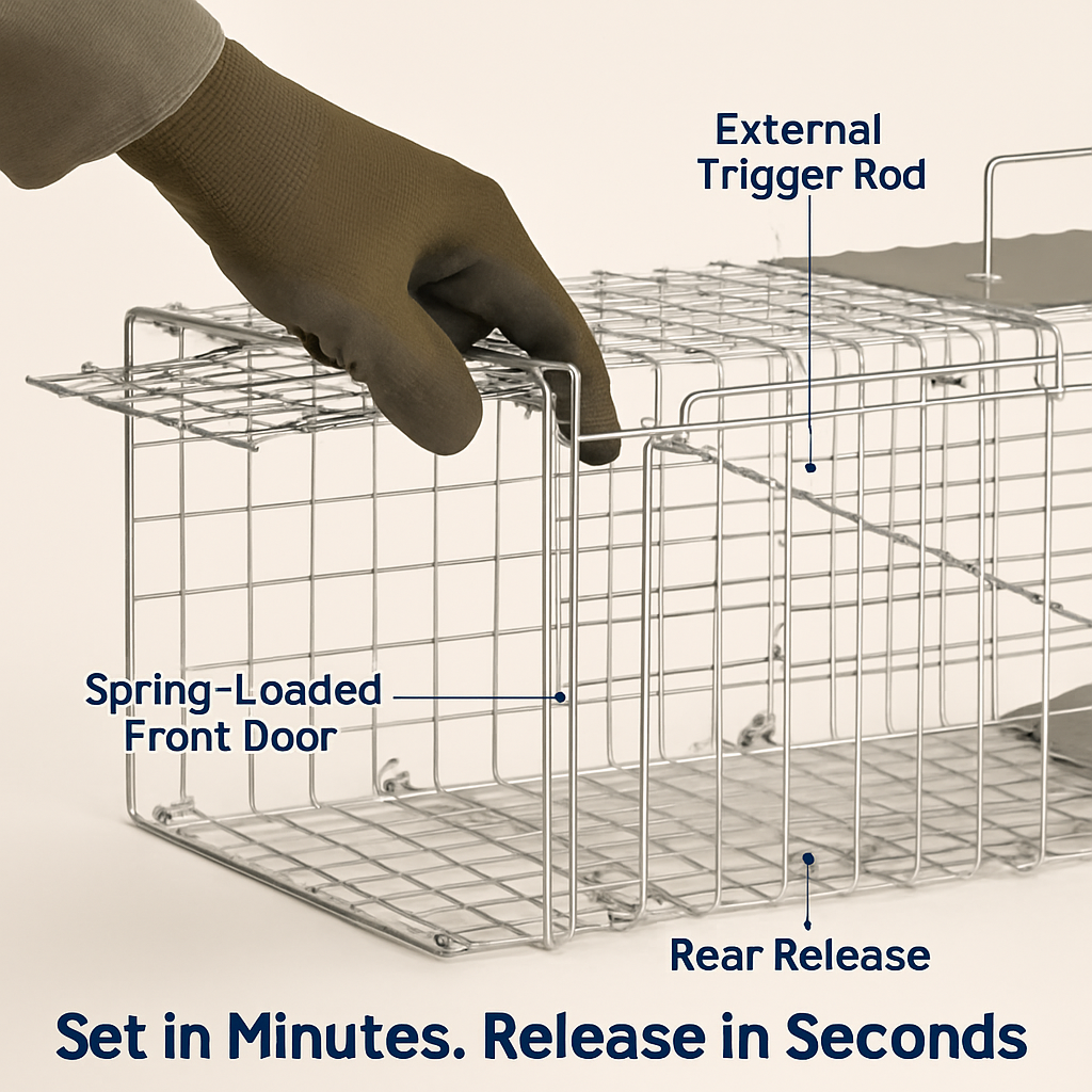 Cat Trap Cage: Humane Live Trap with Release