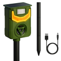 Ultrasonic Solar Animal Repeller with Flame Light