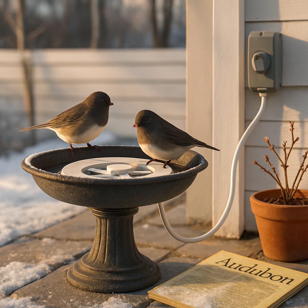 Bird Bath Heater for Outdoors with Thermostat