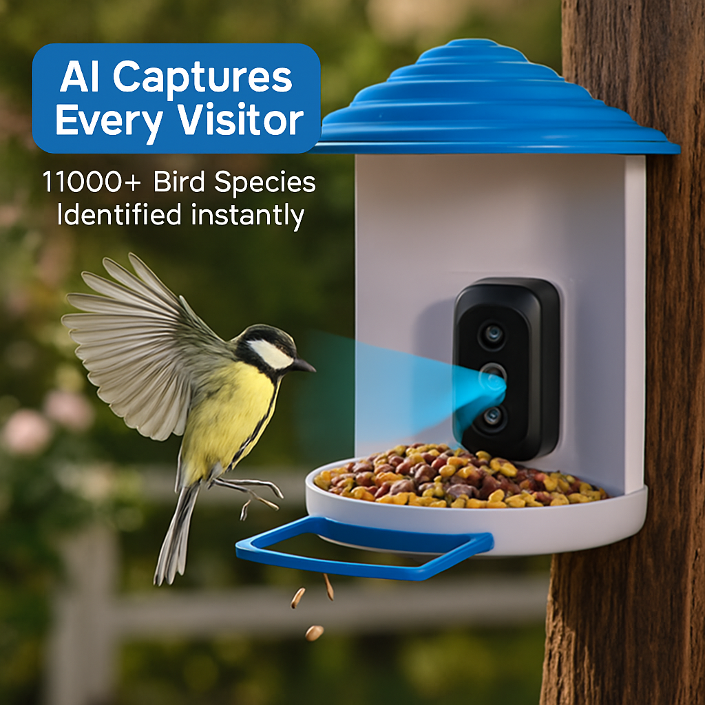 Smart Bird Feeder with Solar Powered Camera