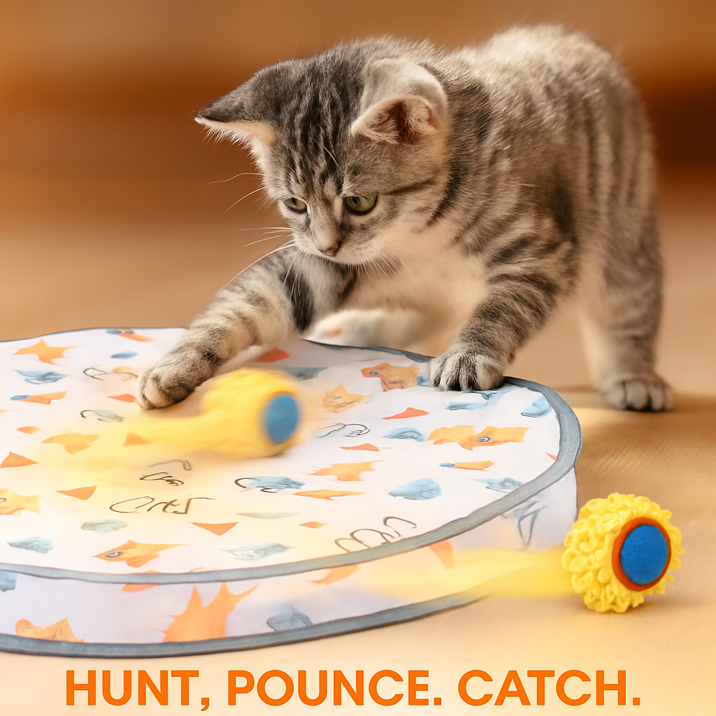 Motion Activated Interactive Cat Toy Ball for Indoor Cats