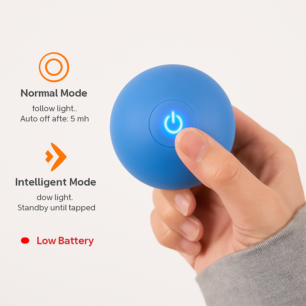 Motion Activated Interactive Cat Toy Ball for Indoor Cats