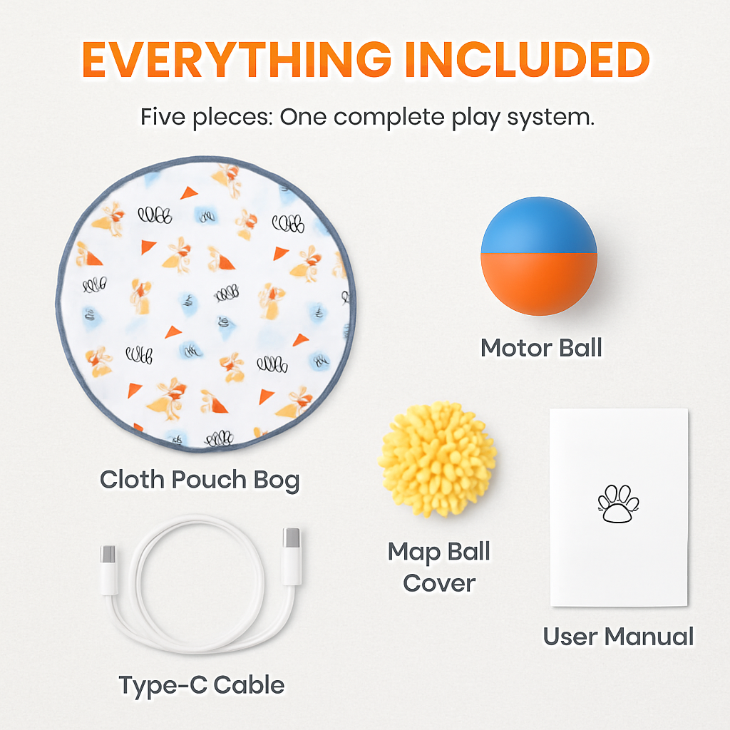Motion Activated Interactive Cat Toy Ball for Indoor Cats
