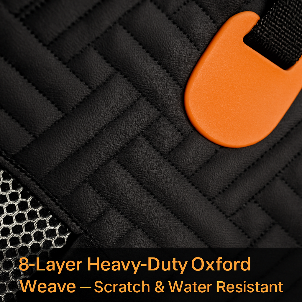 Dog Car Seat Cover for Back Seat - Waterproof Oxford Hammock