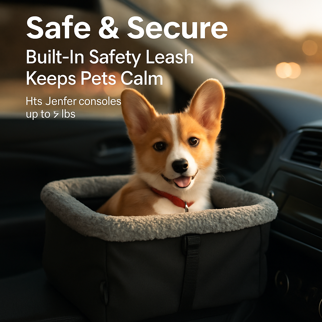 Small Dog Car Seat with Harness for Safe Travel