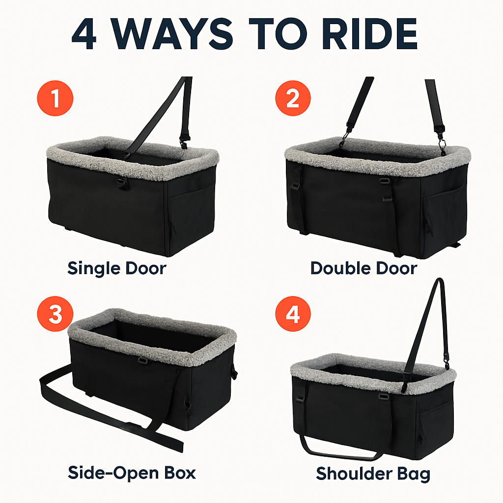 Small Dog Car Seat with Harness for Safe Travel