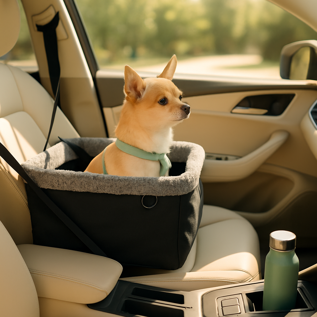 Small Dog Car Seat with Harness for Safe Travel