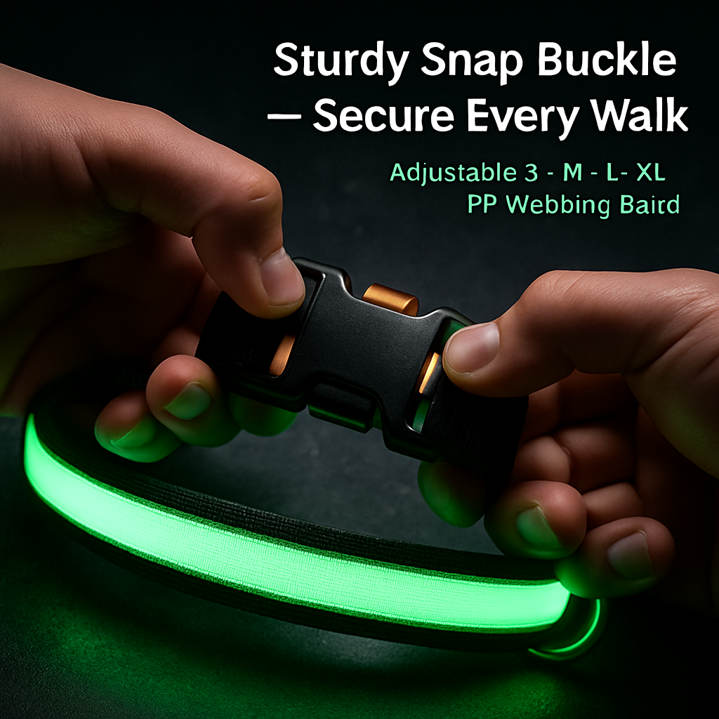 LED Dog Collar: Safety Light for Night Walks