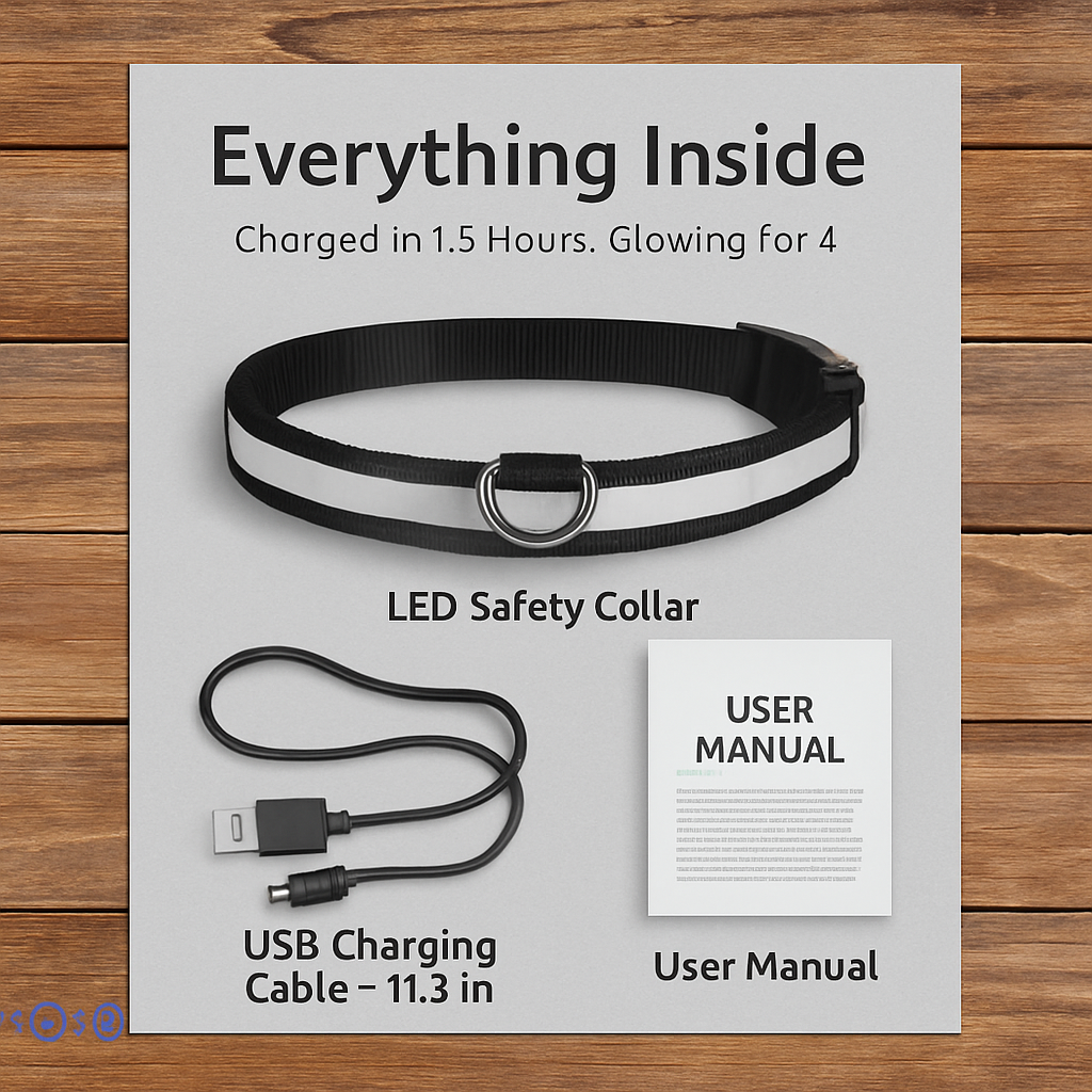 LED Dog Collar: Safety Light for Night Walks