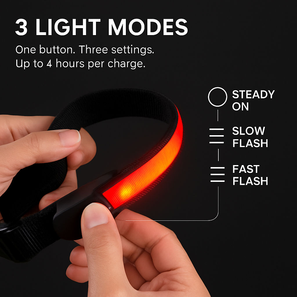 LED Dog Collar: Safety Light for Night Walks
