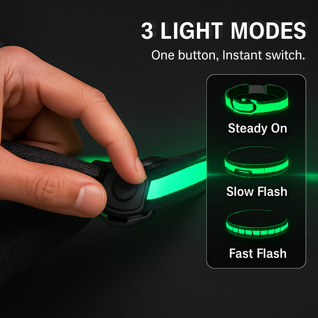 LED Dog Collar: Safety Light for Night Walks