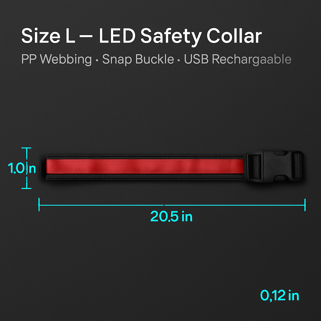 LED Dog Collar: Safety Light for Night Walks