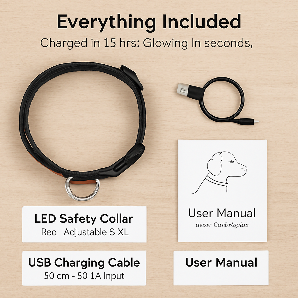 LED Dog Collar: Safety Light for Night Walks