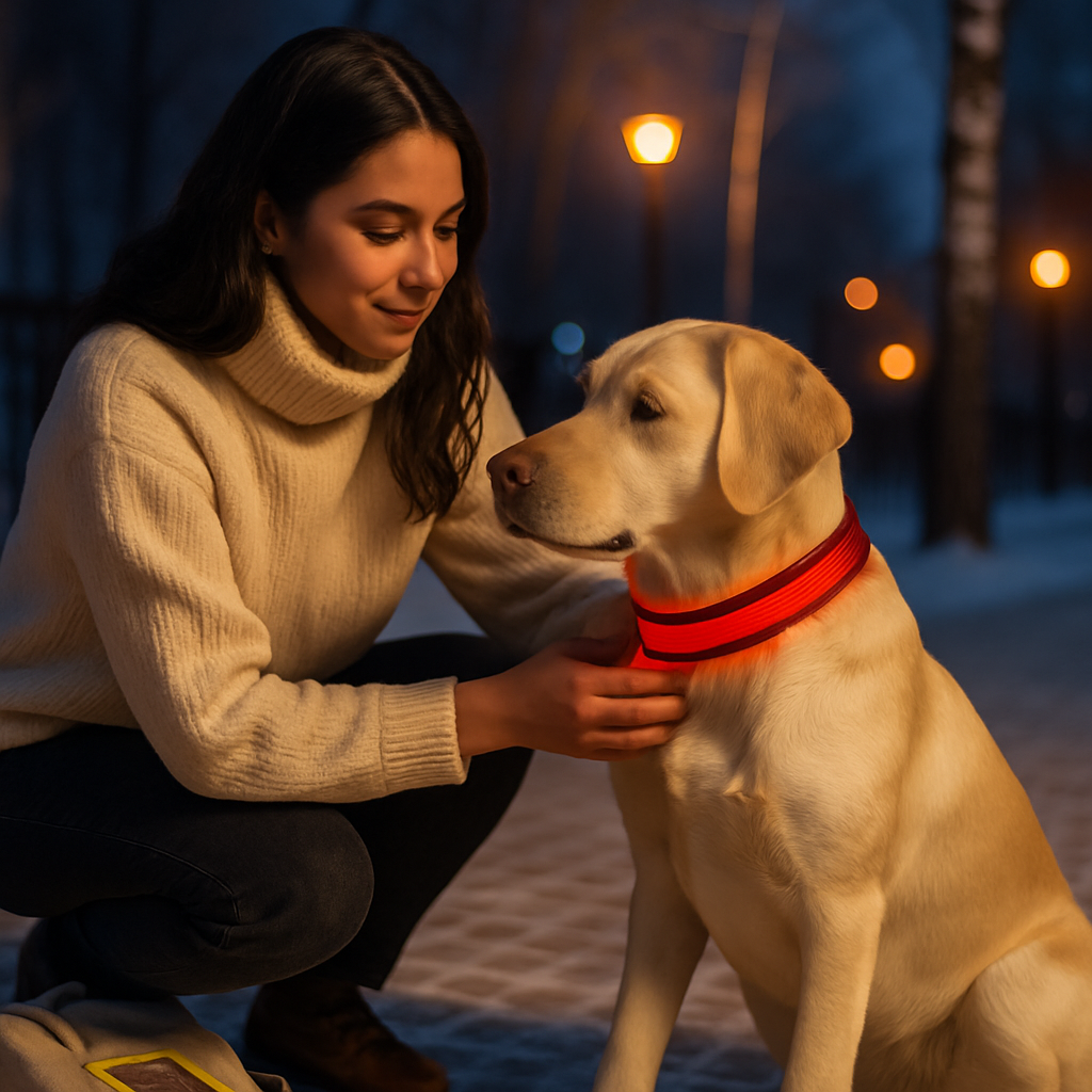 LED Dog Collar: Safety Light for Night Walks