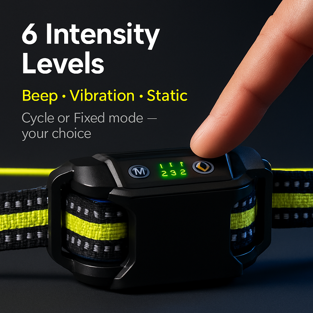 Dog Bark Collar with Beep, Vibration and Static