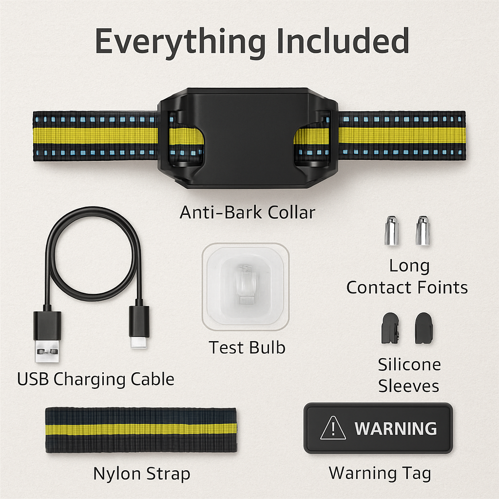 Dog Bark Collar with Beep, Vibration and Static